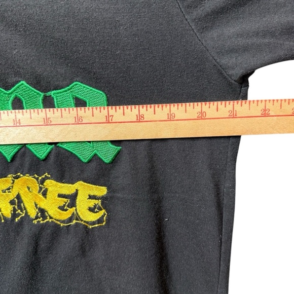 RETRO LABEL CORONA FREE T SHIRT MENS LARGE BLACK ANIMAL INSTINCT EMBROIDERED - Picture 5 of 7